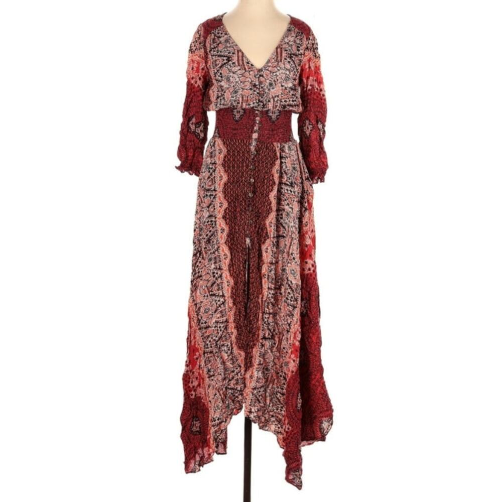 Free People Mexicali Rose Boho Midi Dress